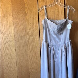 Elegant Gray Strapless Dress